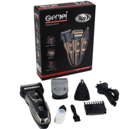 Машинка триммер для стрижки усов и бороды 3 в 1 Gemei (Geemy) GM-595 (Cronier CR-9014)