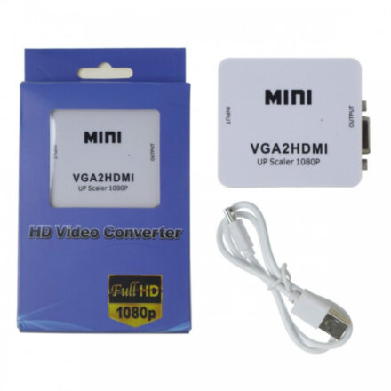 Адаптер конвертер Mini VGA в HDMI 1080p