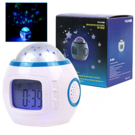 Часы проектор звездного неба с будильником UI-1038