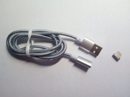 Магнитный кабель USB 2.0 для зарядки Lighting, 360°, 1m