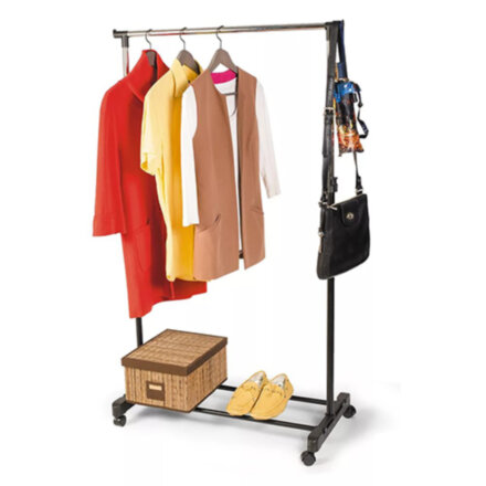 Напольная передвижная стойка для одежды Single Pole Telescopic Clothes Rack