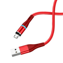 Магнитный кабель X-Cable для зарядки Micro-USB, 360°, 1m (тканевый)