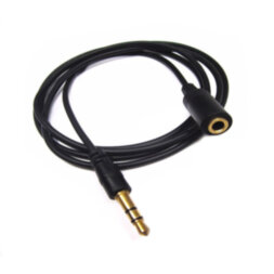 Аудио кабель AUX mini-jack 3.5 папа-мама удлинитель 1м