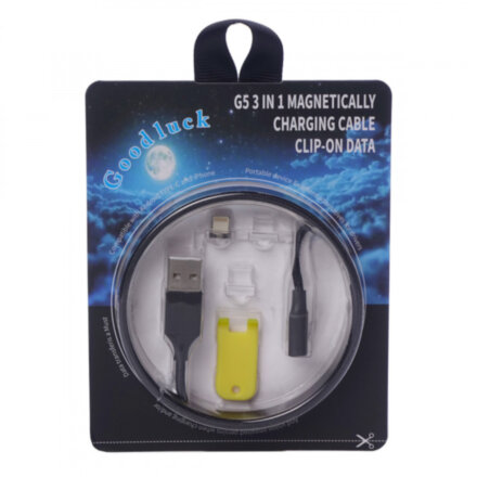 Магнитный кабель Good luck G5 для зарядки Lightning (прямой разъем) 1m