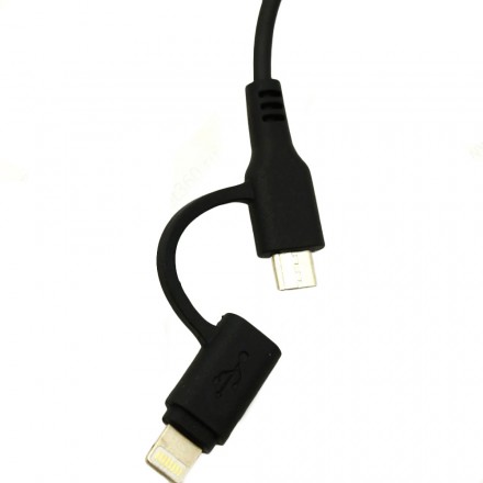 Кабель 2 в 1 Awei Cl-53 Micro USB/Lightning 1m (черный)