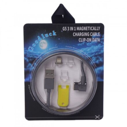 Магнитный кабель Good luck G5 для зарядки Lightning (угловой разъем) 1m