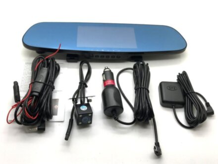 Зеркало-видеорегистратор с камерой заднего вида, антирадаром DVR T100 Pro