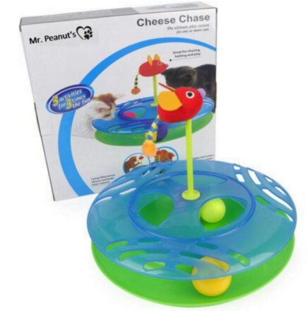 Игрушка трек для кошек с двумя мячиками Cheese Chase