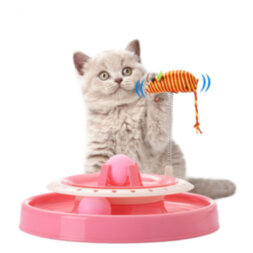 Игрушка трек для кошек с двумя мячиками Cat Scratch Pan