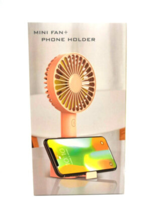 Портативный USB-вентилятор с держателем телефона Mini Fan Phone Holder