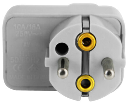Переходник-адаптер с выключателем для розеток евро A14 (0404)